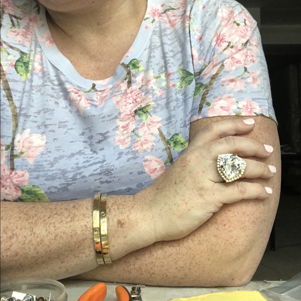 Statement crystal ring - Picture 4 of 5